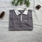 بلوز دورس زنانه نیم زیپ یقه دار راه راه آستین بلند جنس پنبه دورس فری سایز 36 تا 44