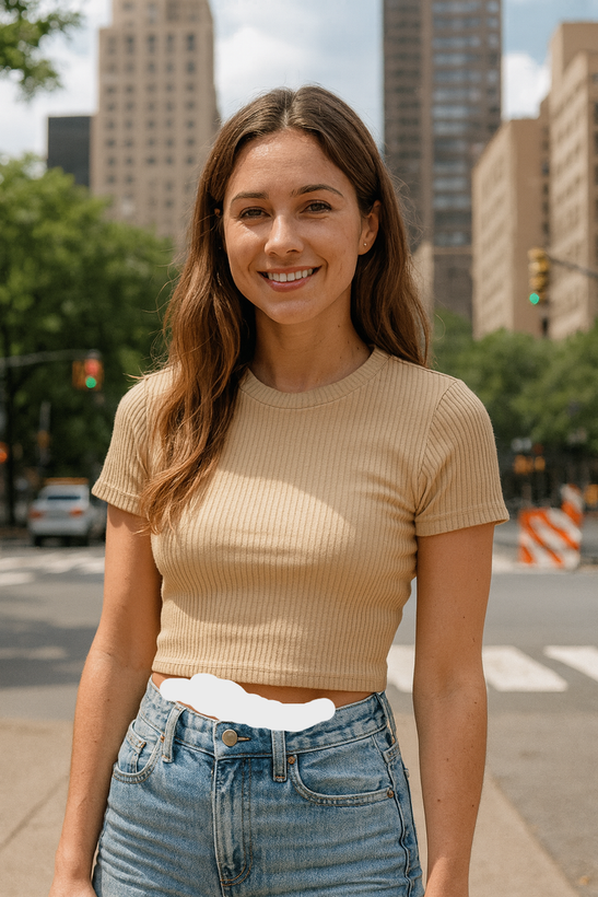 کراپ تیشرت زنانه کبریتی آستین کوتاه فری سایز 36 تا 42