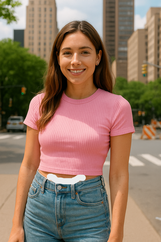 کراپ تیشرت زنانه کبریتی آستین کوتاه فری سایز 36 تا 42