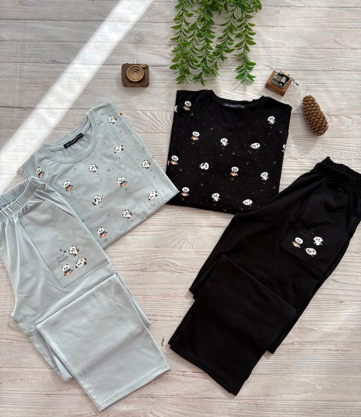 ست بلوز شلوار آستین بلند زنانه سایز بزرگ 40 تا 46 جنس نخ پنبه اعلا