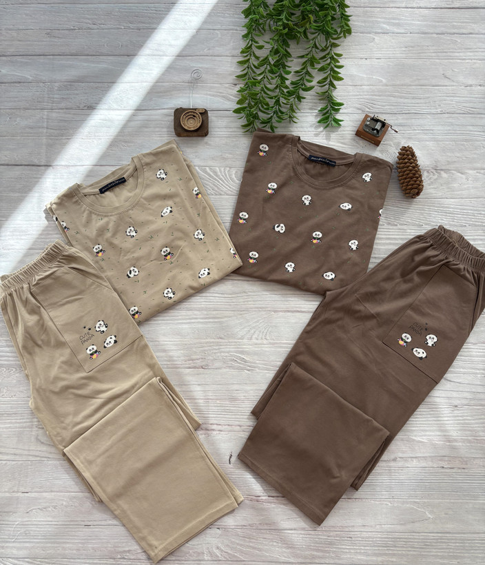 ست بلوز شلوار آستین بلند زنانه سایز بزرگ 40 تا 46 جنس نخ پنبه اعلا