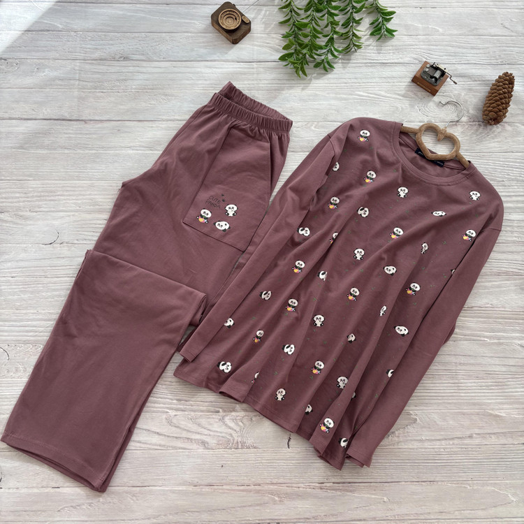 ست بلوز شلوار آستین بلند زنانه سایز بزرگ 40 تا 46 جنس نخ پنبه اعلا