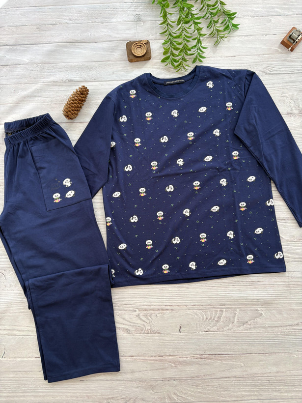 ست بلوز شلوار آستین بلند زنانه سایز بزرگ 40 تا 46 جنس نخ پنبه اعلا