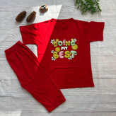 ست تیشرت شلوارک زنانه جنس نخ پنبه اعلا فری سایز 36 تا 42 رنگ قرمز Doing my best