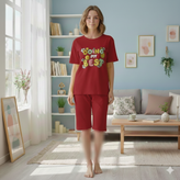 ست تیشرت شلوارک زنانه جنس نخ پنبه اعلا فری سایز 36 تا 42 Doing my best