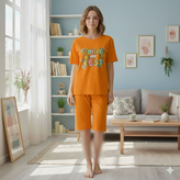 ست تیشرت شلوارک زنانه جنس نخ پنبه اعلا فری سایز 36 تا 42 Doing my best