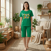 ست تیشرت شلوارک زنانه جنس نخ پنبه اعلا فری سایز 36 تا 42 Doing my best