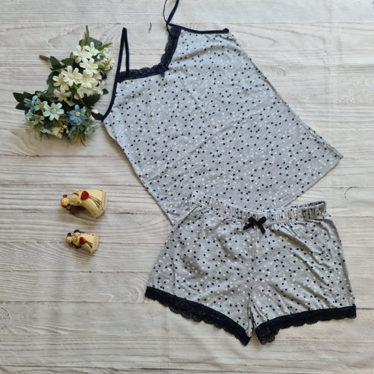 ست تاپ و شورتک زنانه گیپور فری سایز 36 تا 42 | جنس نخ پنبه ترک نرم و راحت