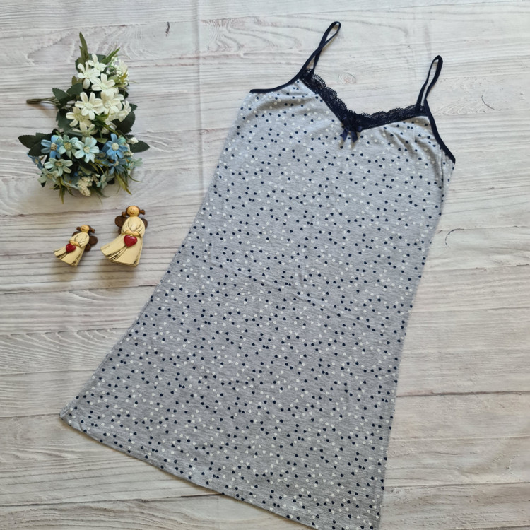 پیراهن زنانه نخ پنبه ترک یقه گیپور فری سایز 36 تا 44