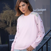 دورس زنانه آستین بلند گلدوزی با سرشانه گیپور جنس نخ و پنبه فری سایز 36 تا 44