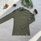 خرید اینترنتی بلوز زنانه یقه ایستاده کبریتی فری سایز 36 تا 44 قیمت ارزان رنگ سبز زیتونی