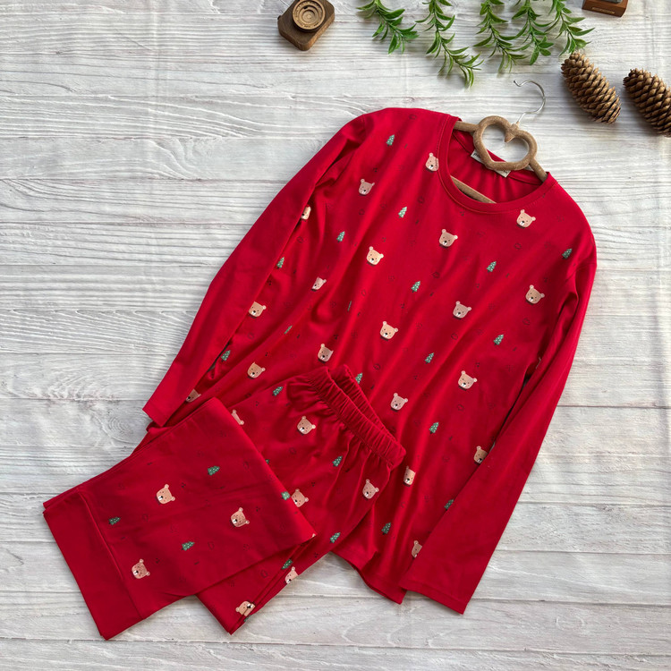 ست بلوز و شلوار زنانه آستین بلند نخ و پنبه اعلا سایز نرمال 36 تا 40، لباس راحتی نخی زنانه، ست خانگی و اسپرت، سبک، خنک و تنفسپذیر، مناسب استفاده روزمره و منزل