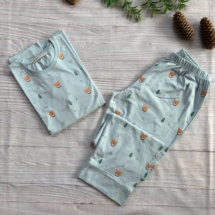 ست بلوز و شلوار زنانه آستین بلند نخ و پنبه اعلا سایز نرمال 36 تا 40، لباس راحتی نخی زنانه، ست خانگی و اسپرت، سبک، خنک و تنفسپذیر، مناسب استفاده روزمره و منزل