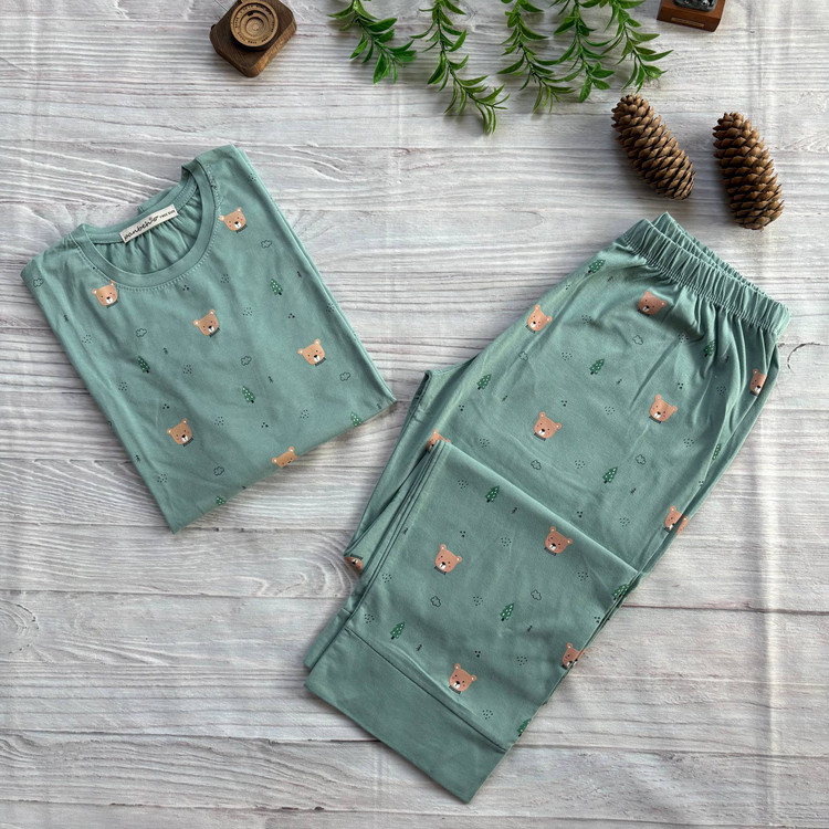 ست بلوز و شلوار زنانه آستین بلند نخ و پنبه اعلا سایز نرمال 36 تا 40، لباس راحتی نخی زنانه، ست خانگی و اسپرت، سبک، خنک و تنفسپذیر، مناسب استفاده روزمره و منزل