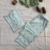 ست بلوز و شلوار زنانه آستین بلند نخ و پنبه اعلا سایز نرمال 36 تا 40، لباس راحتی نخی زنانه، ست خانگی و اسپرت، سبک، خنک و تنفسپذیر، مناسب استفاده روزمره و منزل