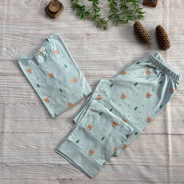 ست بلوز و شلوار زنانه آستین بلند نخ و پنبه اعلا سایز نرمال 36 تا 40، لباس راحتی نخی زنانه، ست خانگی و اسپرت، سبک، خنک و تنفسپذیر، مناسب استفاده روزمره و منزل