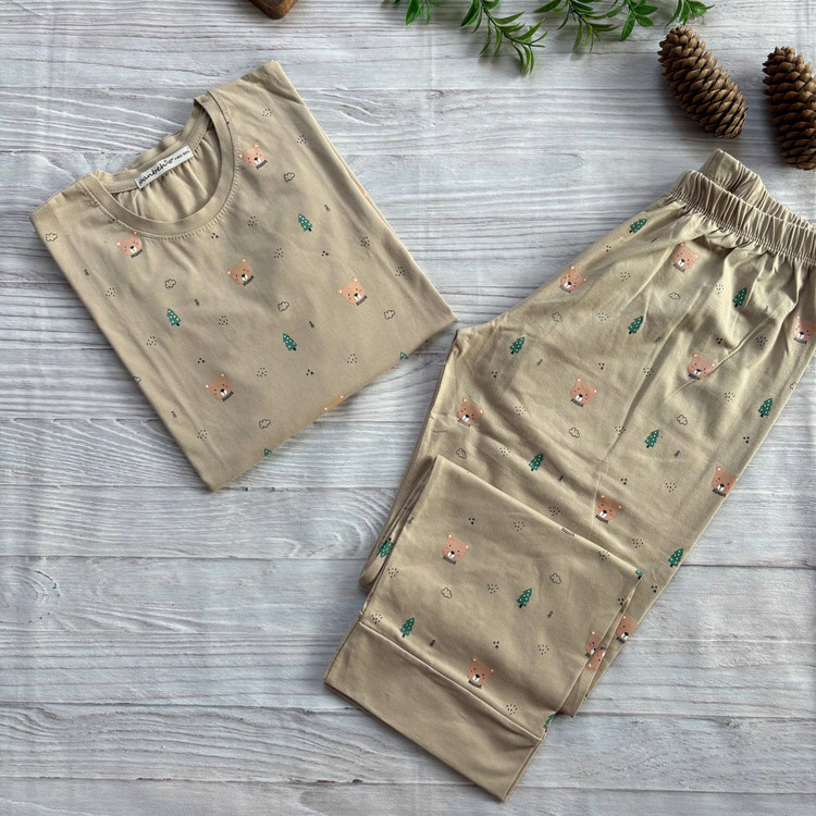 ست بلوز و شلوار زنانه آستین بلند نخ و پنبه اعلا سایز نرمال 36 تا 40، لباس راحتی نخی زنانه، ست خانگی و اسپرت، سبک، خنک و تنفسپذیر، مناسب استفاده روزمره و منزل