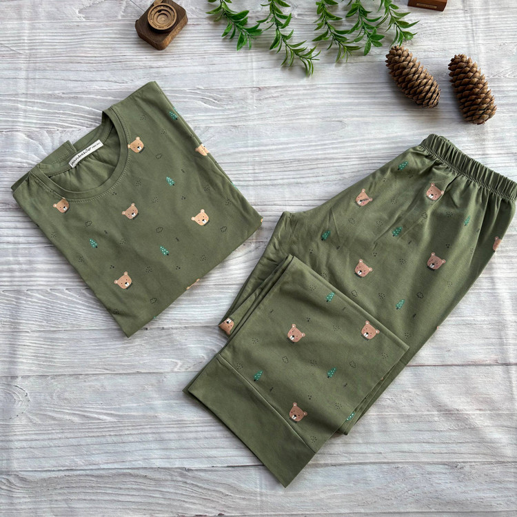 ست بلوز و شلوار زنانه آستین بلند نخ و پنبه اعلا سایز نرمال 36 تا 40، لباس راحتی نخی زنانه، ست خانگی و اسپرت، سبک، خنک و تنفسپذیر، مناسب استفاده روزمره و منزل