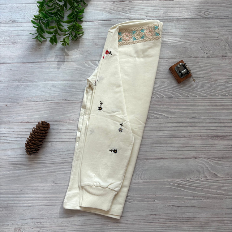 دورس زنانه آستین بلند گلدوزی با سرشانه گیپور جنس نخ و پنبه فری سایز 36 تا 44