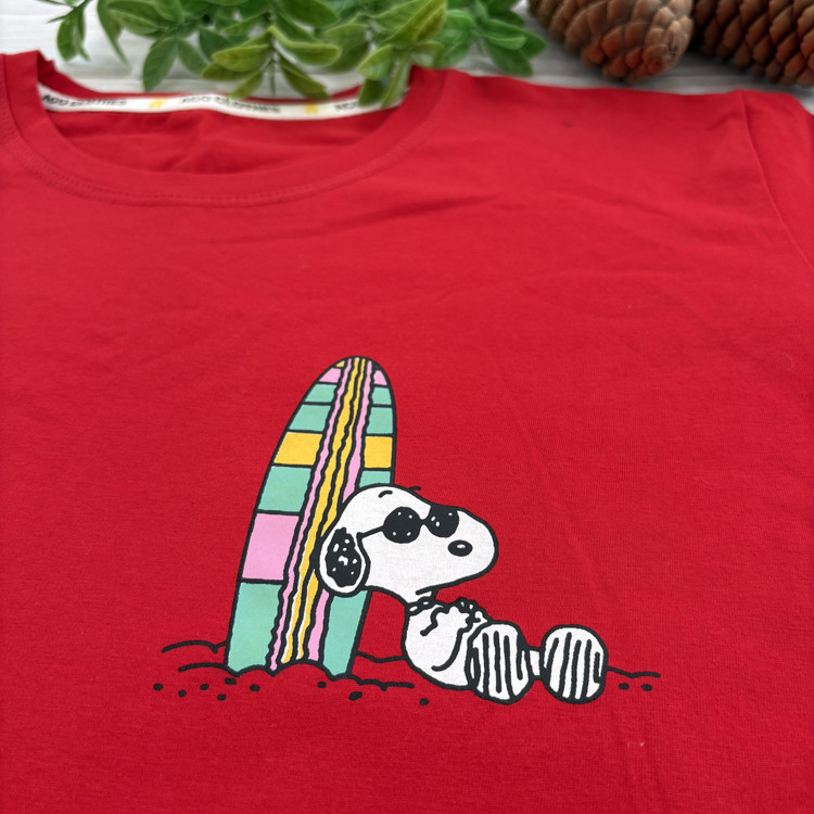 تیشرت زنانه اسنوپی SNOOPY جنس نخ و پنبه فری سایز 36 تا 40
