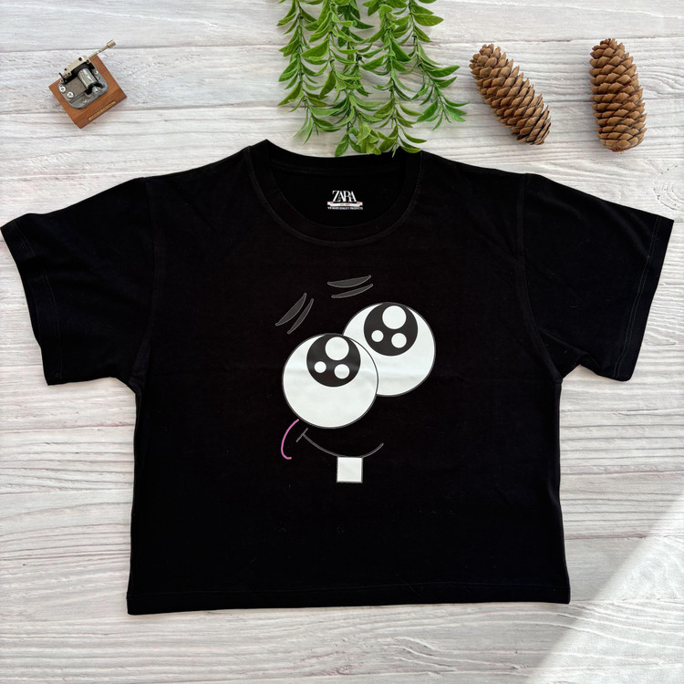 کراپ زنانه و دخترانه طرح باب اسفنجی فری سایز 36 تا 40