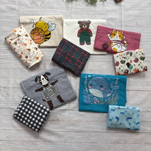 ست تیشرت شلوار زنانه پنبهای آستین سهربع | فری سایز 38 تا 46