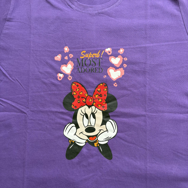 ست تیشرت شلوارک میکی موس زنانه جنس نخ پنبه اعلا فری سایز 36 تا 44 بفنش