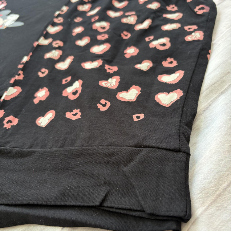 ست تیشرت شلوارک میکی موس زنانه جنس نخ پنبه اعلا فری سایز 36 تا 44 مشکی