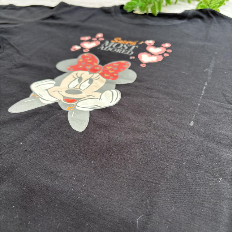 ست تیشرت شلوارک میکی موس زنانه جنس نخ پنبه اعلا فری سایز 36 تا 44 مشکی