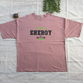 تیشرت زنانه لش باکسی ENERGY چاپ پفکی فری سایز، جنس پنبه سوپر درجه یک – مناسب سایز ۳۸ تا ۵۶