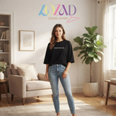 تیشرت لانگ باکسی زنانه پنبه سوپر فریسایز 38 تا 48